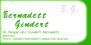 bernadett gindert business card